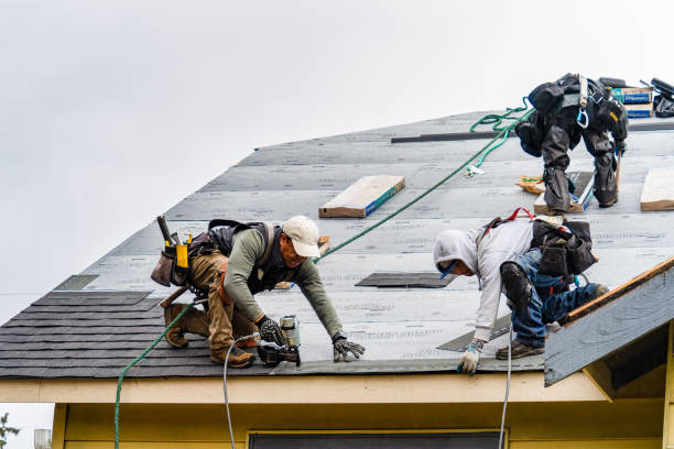 Professional Gutter Installation technician working in Gattman, MS